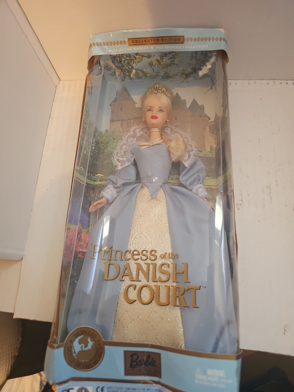 Barbie Princess of the Danish Court Doll - Light Blue & Cream Gown